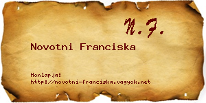 Novotni Franciska névjegykártya